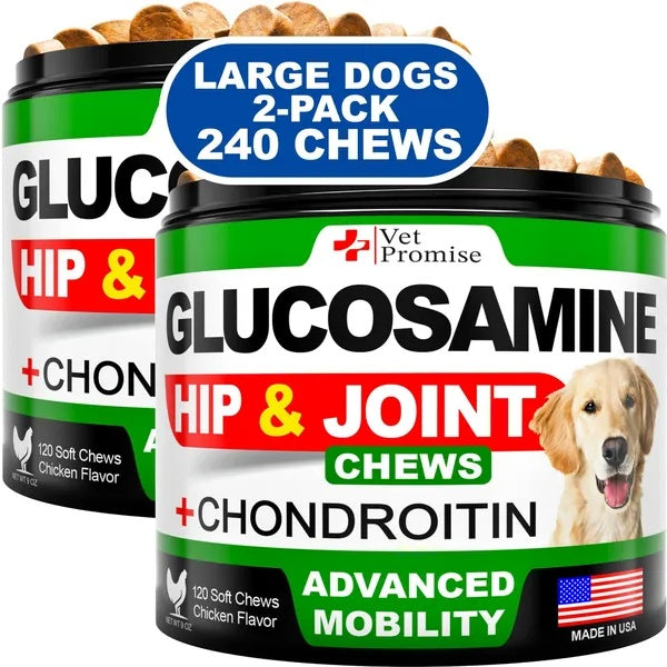 Canine Glucosamine & Chondroitin Chews, 240 Count (2-Pack)