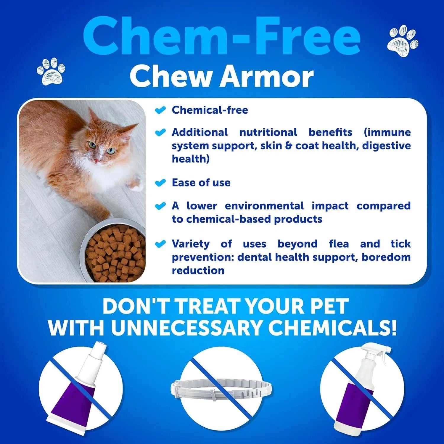 Natural Flea & Tick Prevention for Cats, 135 Soft Chews