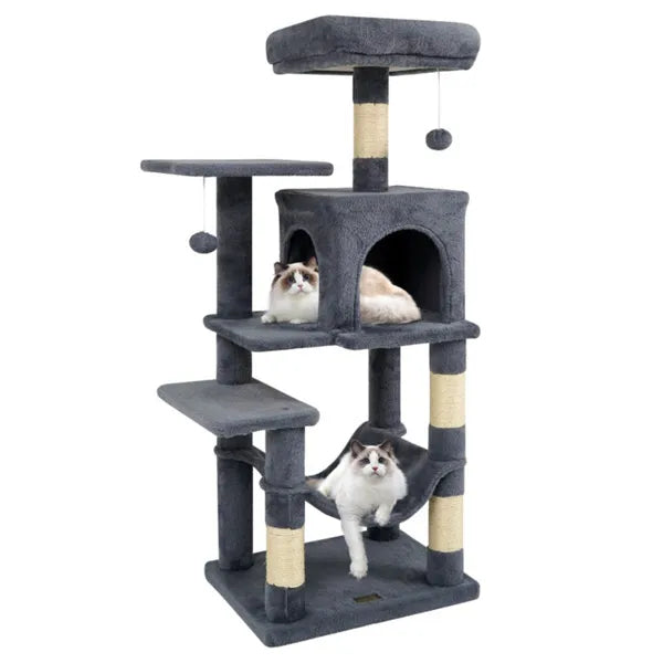 44" Multi-Level Cat Tree with Spacious Top Perch