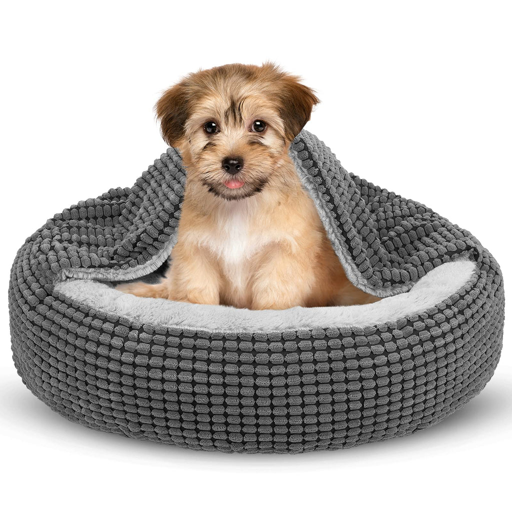 Calming Hooded Pet Bed, 23-inch