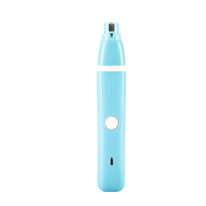 Dual-Purpose Nail Polisher and Hair Trimmer, Blue & White