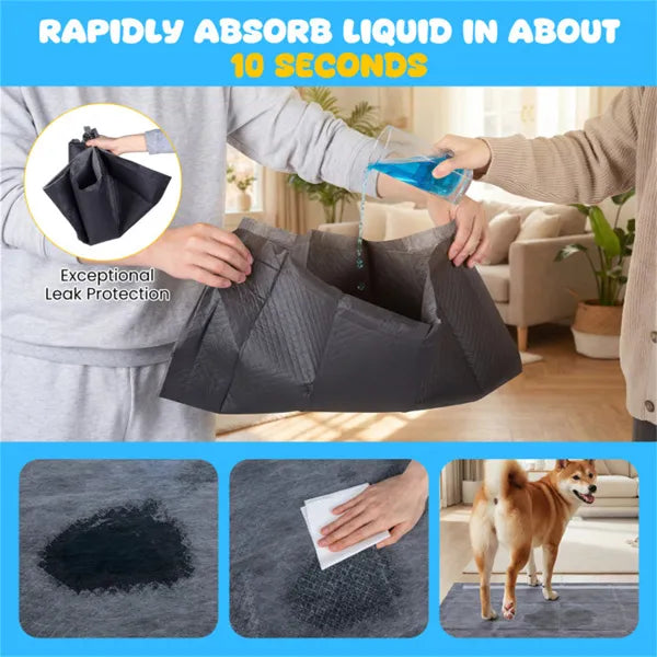 150-Pack Charcoal Pet Training Pads, 24"x24"