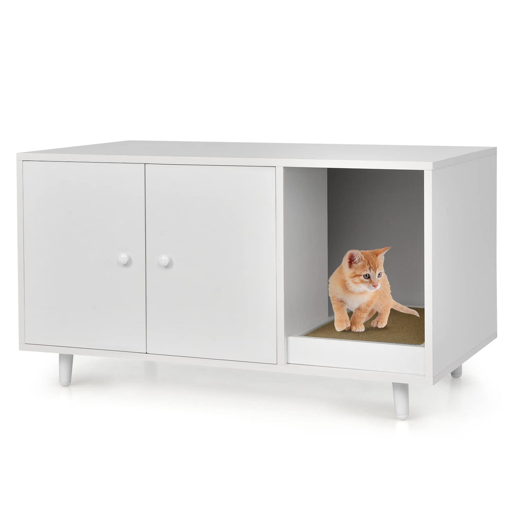 Elegant Cat Litter Box Enclosure & End Table