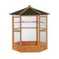 69" Hexagonal Outdoor Aviary Flight Bird Cage with Roof