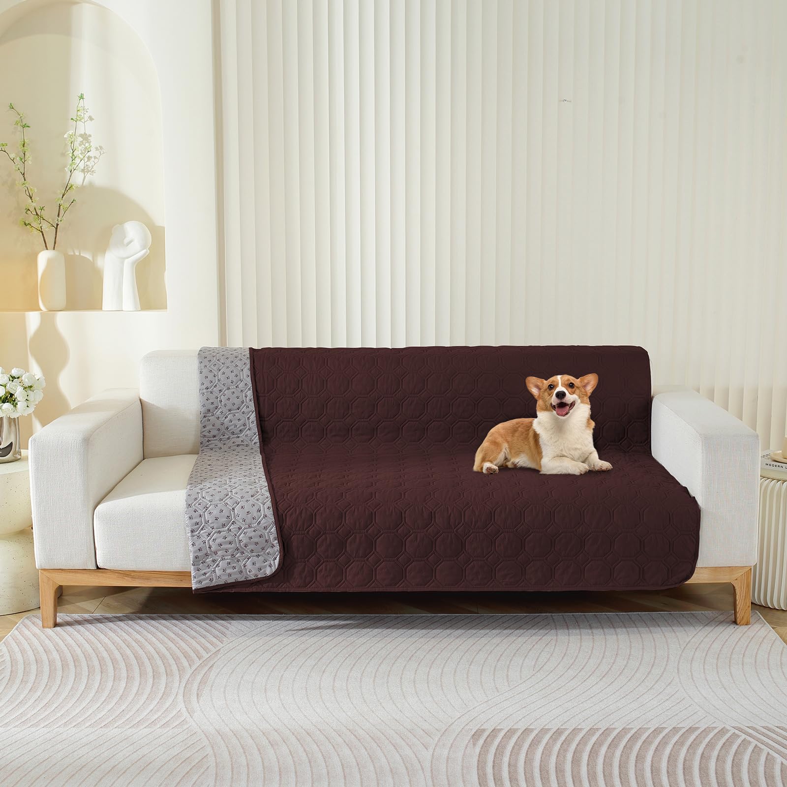 Waterproof Furniture Cover, Burgundy, 82"x82"
