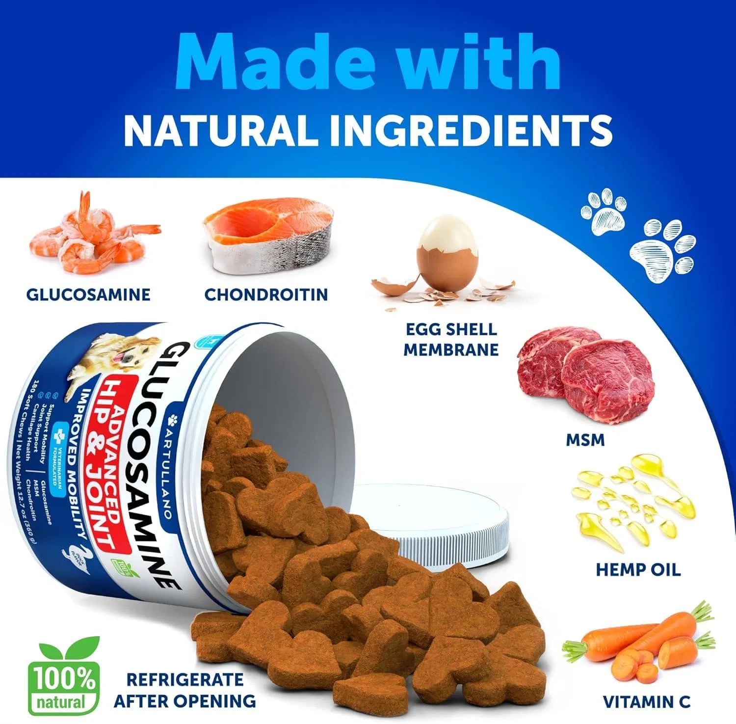 Canine Hip and Joint Support Chews, 120 Count
