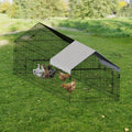 Outdoor Metal Poultry Haven, Black Gray