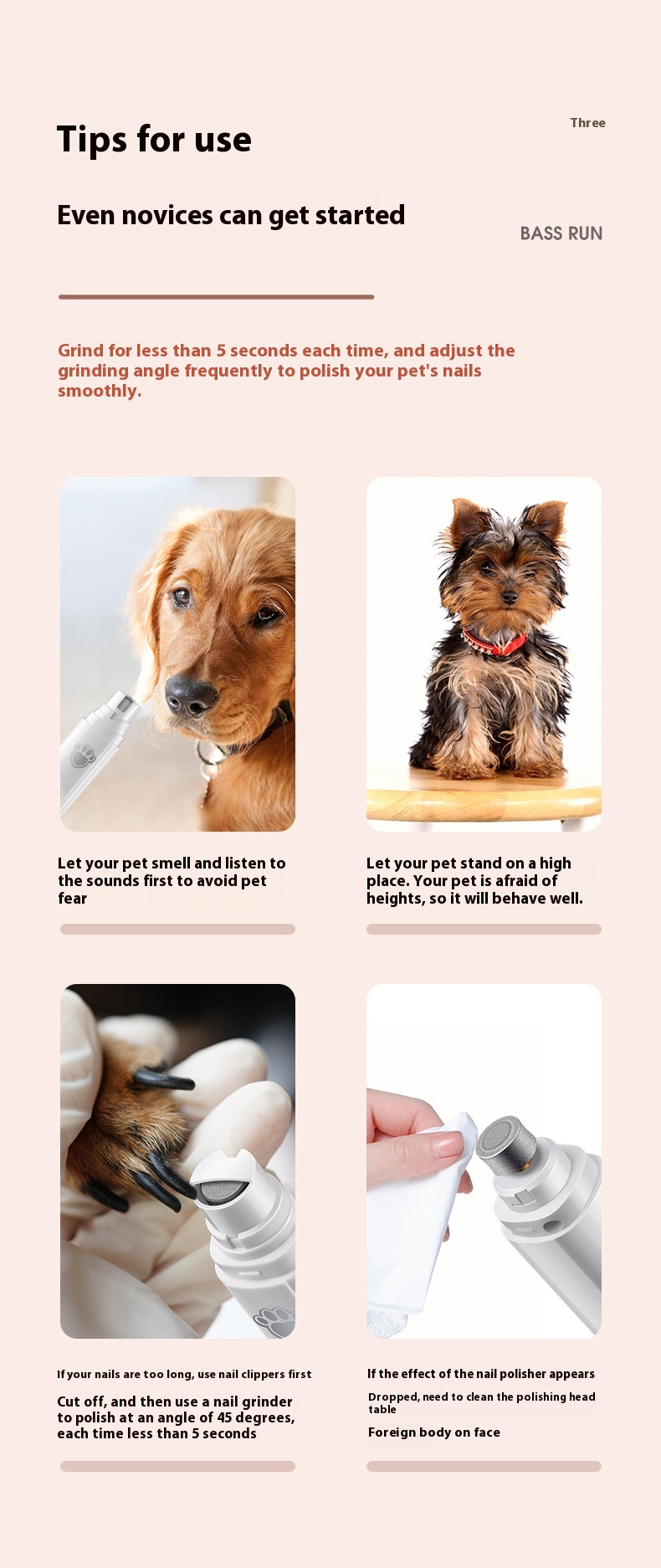 USB Rechargeable Pet Nail Trimmer