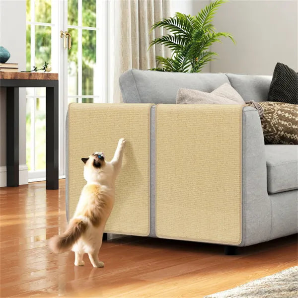 4-Pack 32"x20" Natural Sisal Scratching Mats