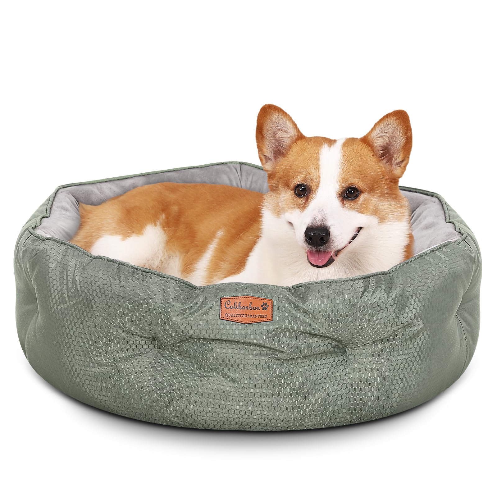 Dual-Sided Pet Bed - Grey, 25-inch Diameter