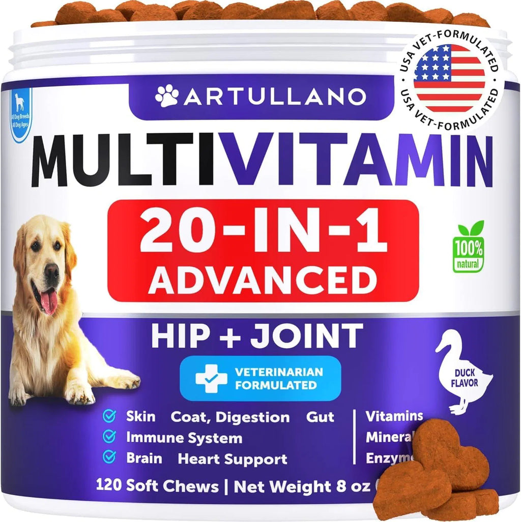 Dog Multivitamin Chews with Glucosamine, 120 Count