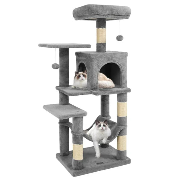 44" Multi-Level Cat Tree with Spacious Top Perch
