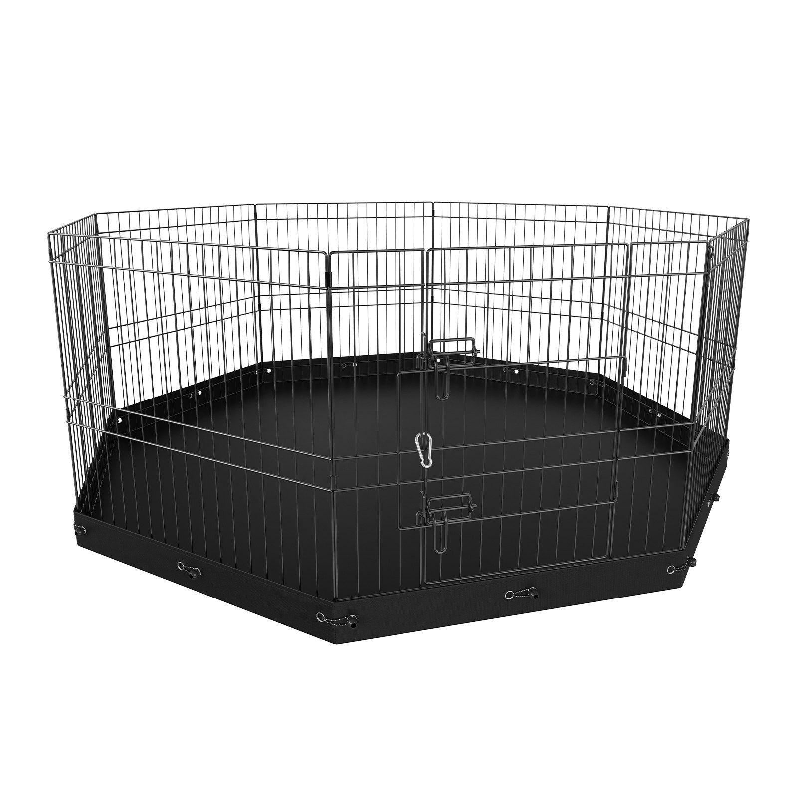8-Panel Metal Pet Playpen with Ground Stakes, 24" H
