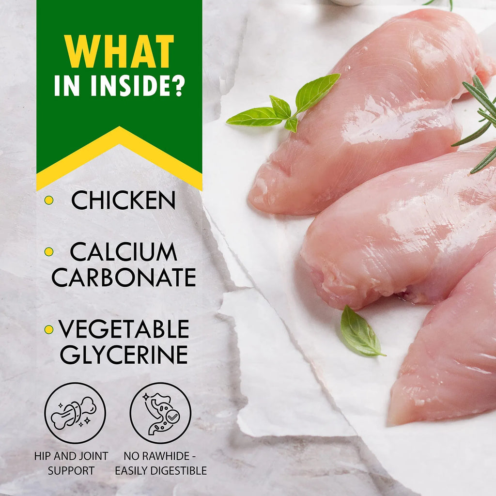 Wrapped Chicken Calcium Bones, Rawhide-Free Dog Chews