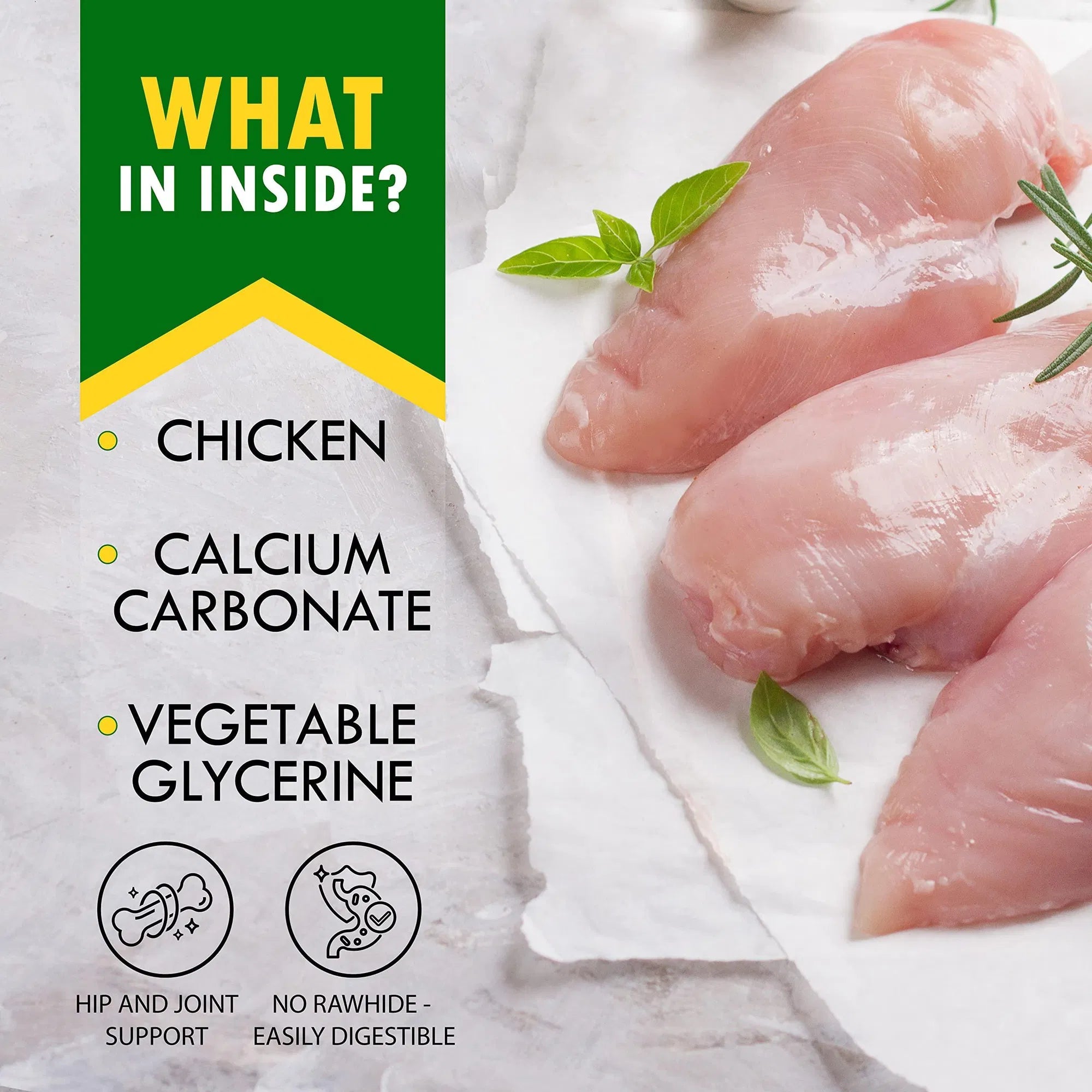Wrapped Chicken Calcium Bones, Rawhide-Free Dog Chews