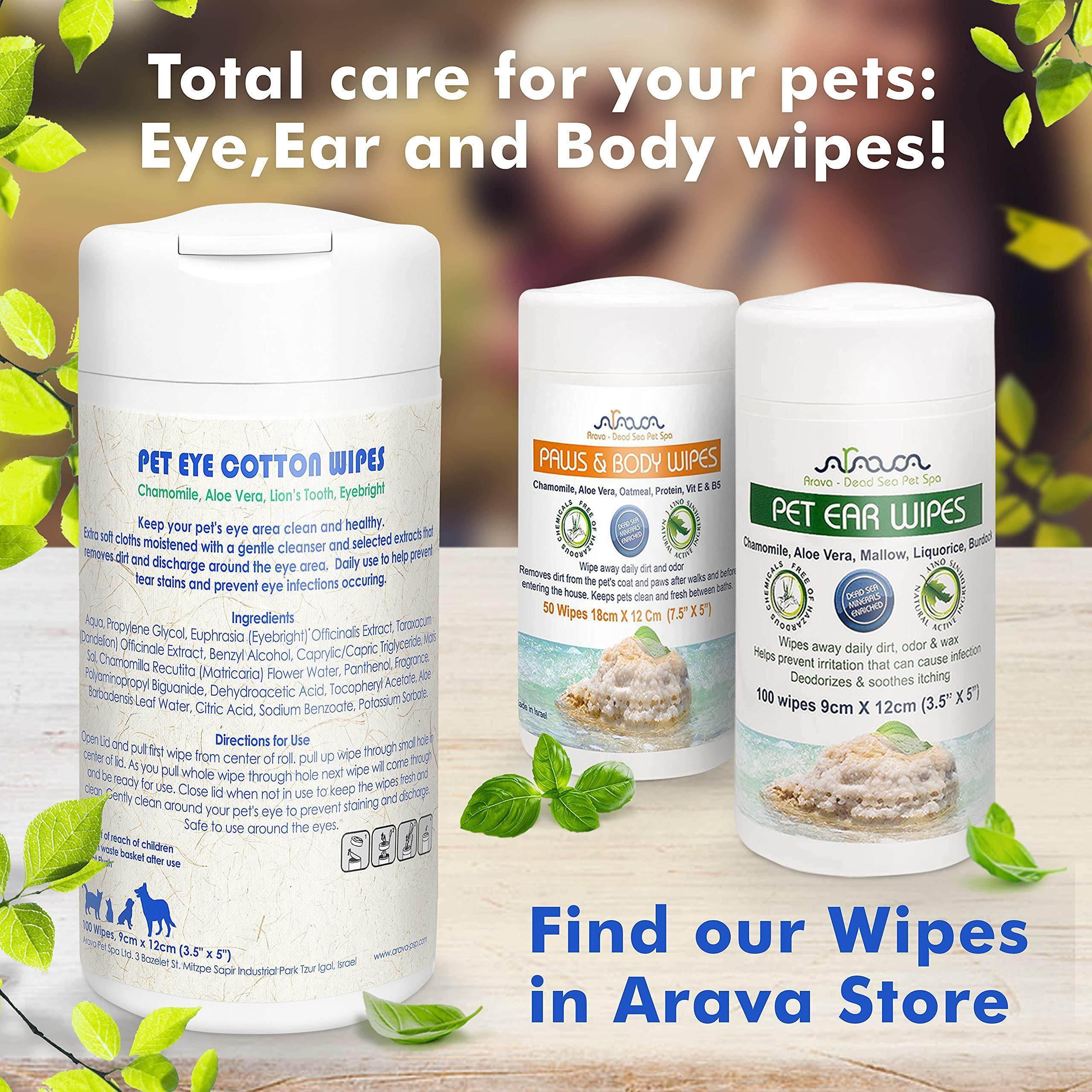 Natural Medicated Pet Eye Wipes - 100 Count