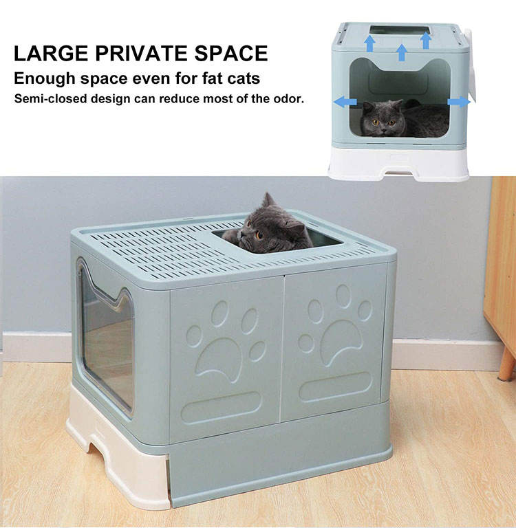 Front-Entry Enclosed Litter Box with Scoop