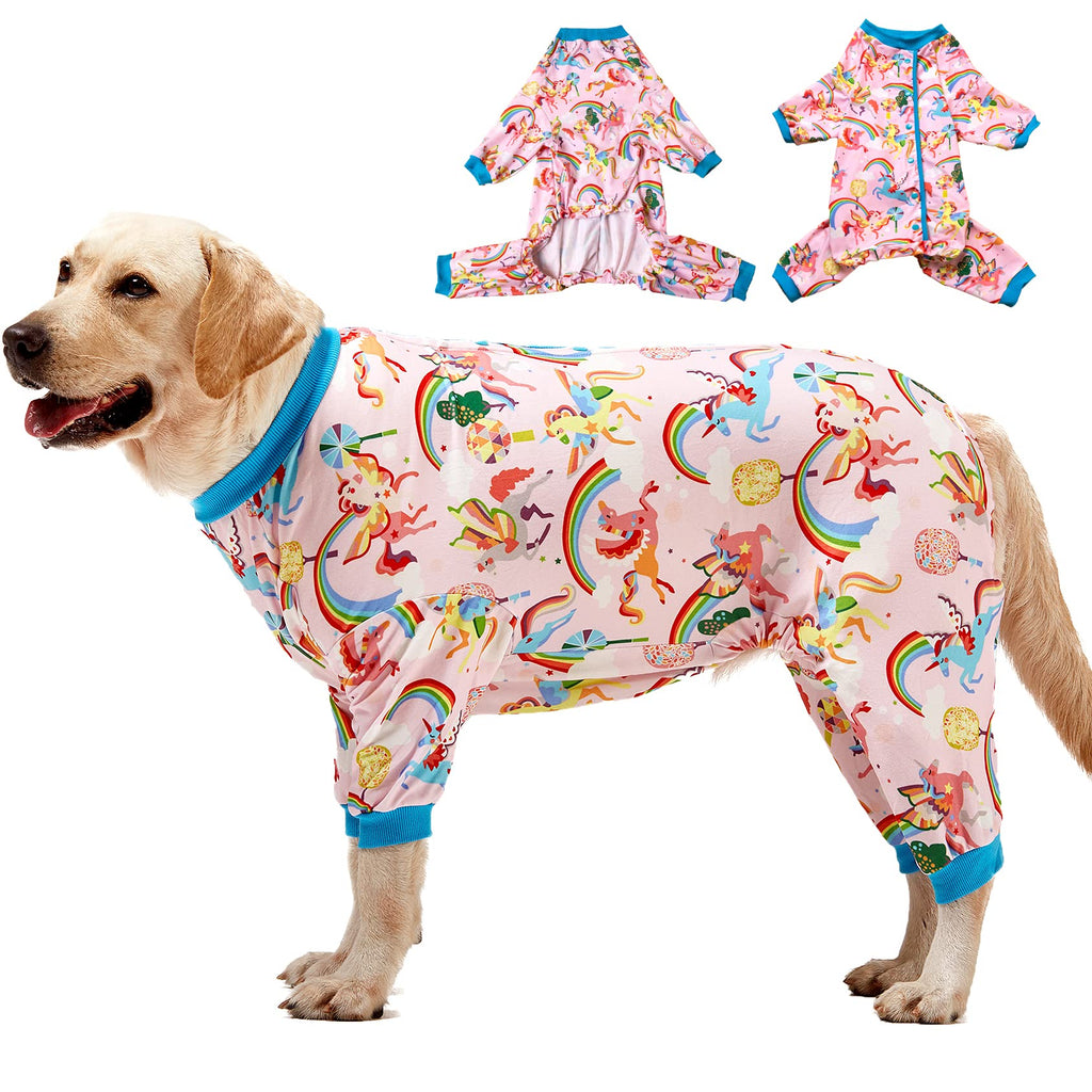 Magic Rainbow Shine Pet Pajamas - Pink Print