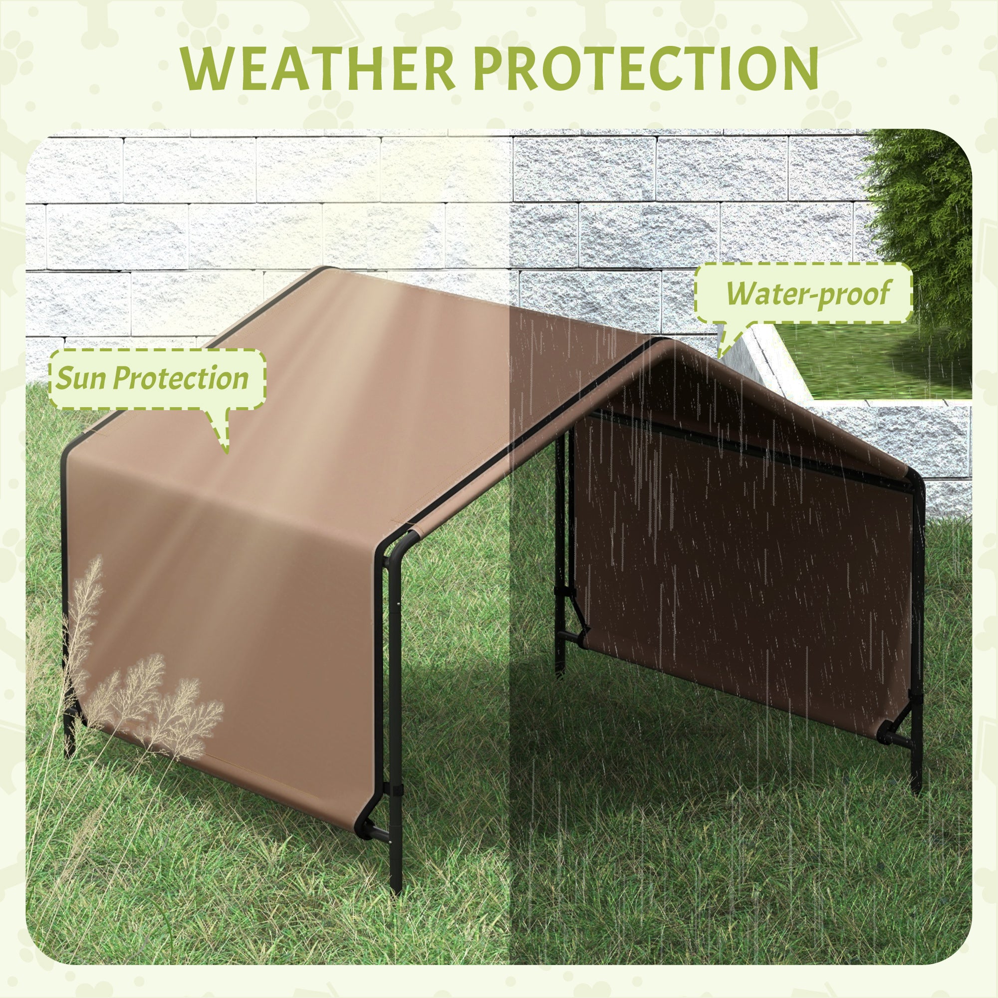 Luxury Pet Tent for Outdoor Shade - Brown
