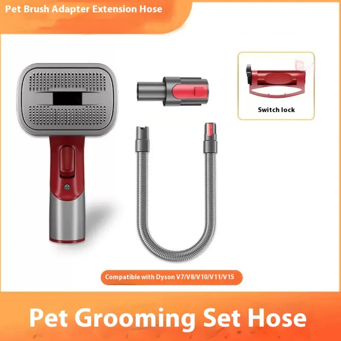 Pet Grooming Comb and Suction Head Set
