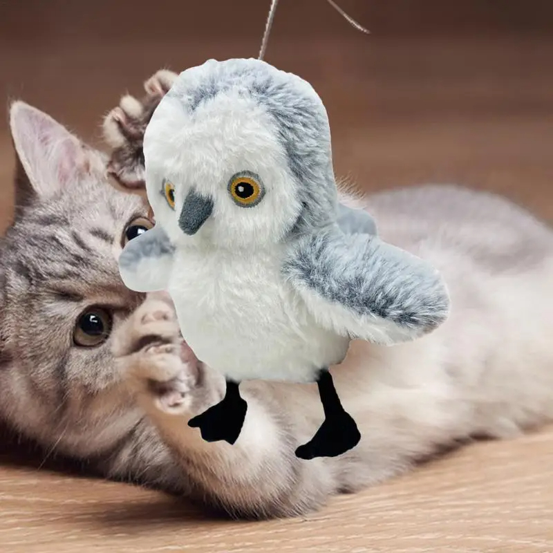 USB-Charged Flickering Bird Teaser for Cats