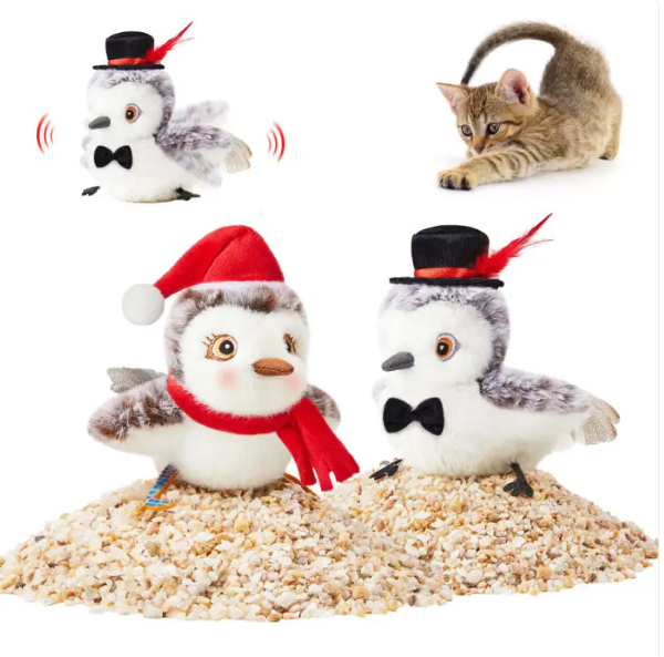 Interactive Flapping Bird Cat Toy USB Rechargeable