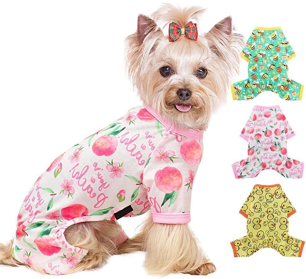 Dog Pajamas, Peach Pink, Large