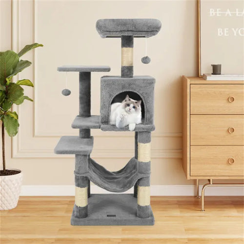 44" Multi-Level Cat Tree with Spacious Top Perch