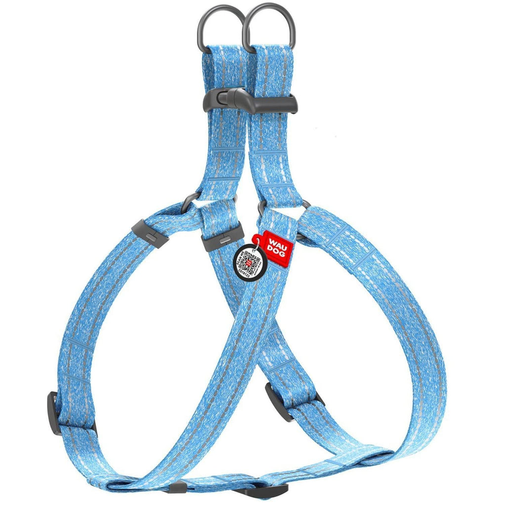 Blue Cotton Adjustable Harness, Medium