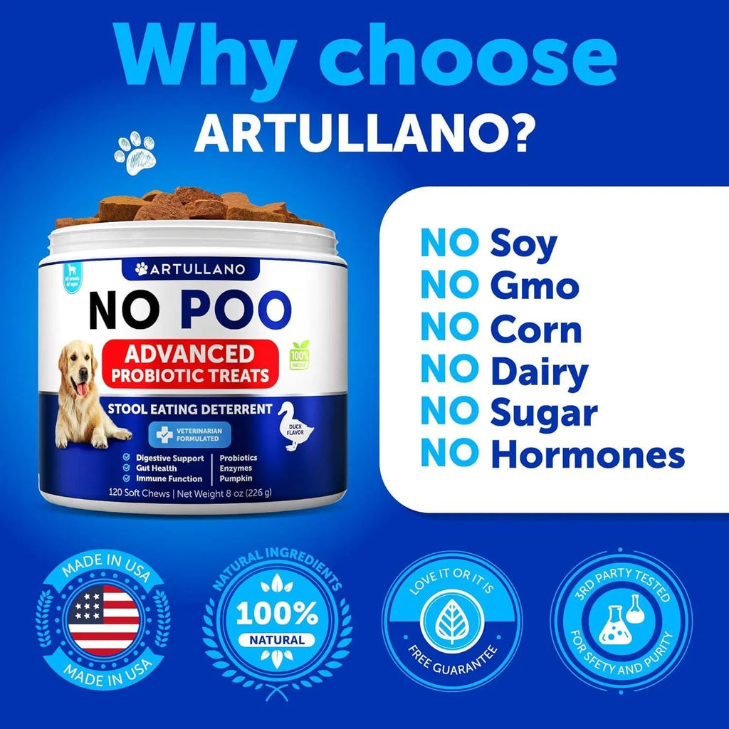 Advanced Coprophagia Deterrent Chews for Puppies & Dogs