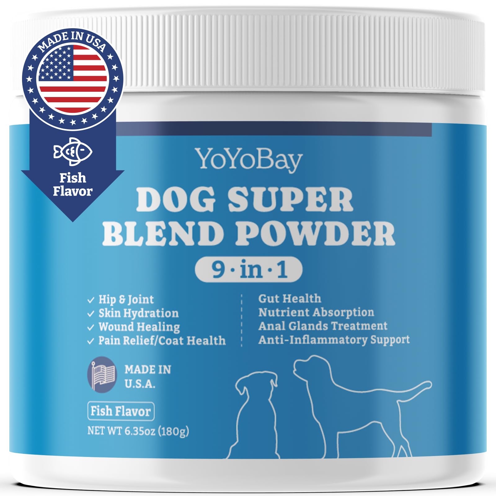 Super Blend 9-in-1 Dog Supplement Powder, 6.35oz