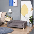 Modern Pet Sofa with Removable Cushion, Dark Grey