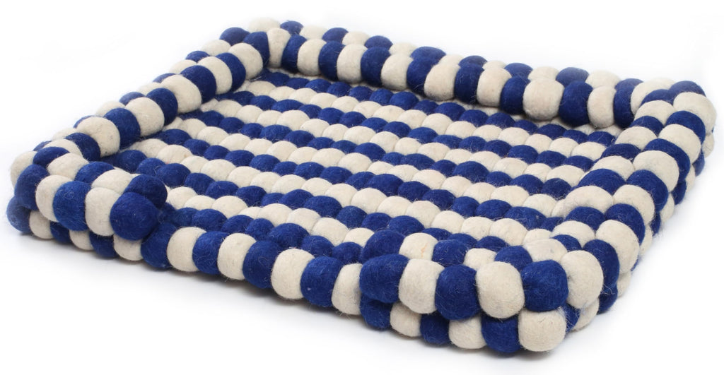 Felt Wool Ball Pet Bed – Navy