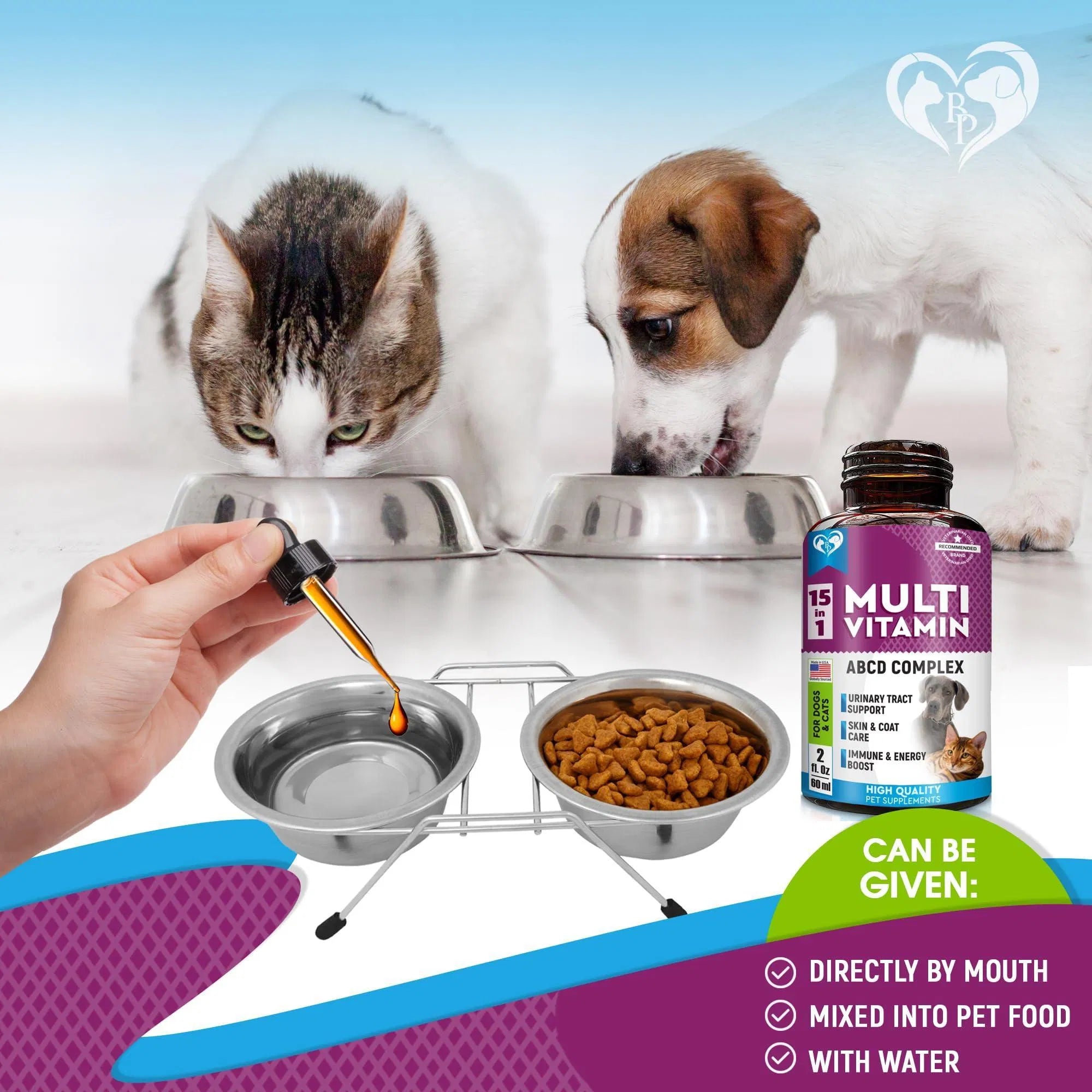 Cat & Dog Multivitamin Liquid with Glucosamine & Cranberry,