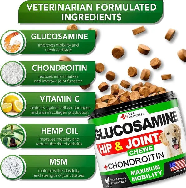 Canine Glucosamine & Chondroitin Chews, 240 Count (2-Pack)