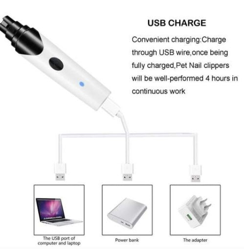 USB-Charged Pet Nail Grinder for Refined Grooming