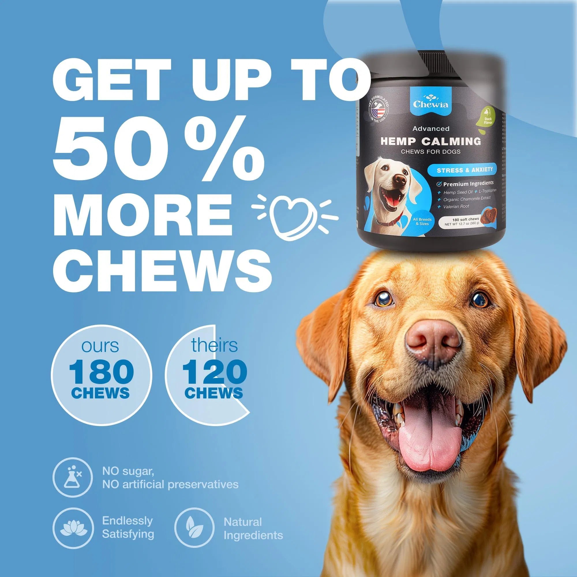 Hemp Calming Chews for Canine Anxiety Relief