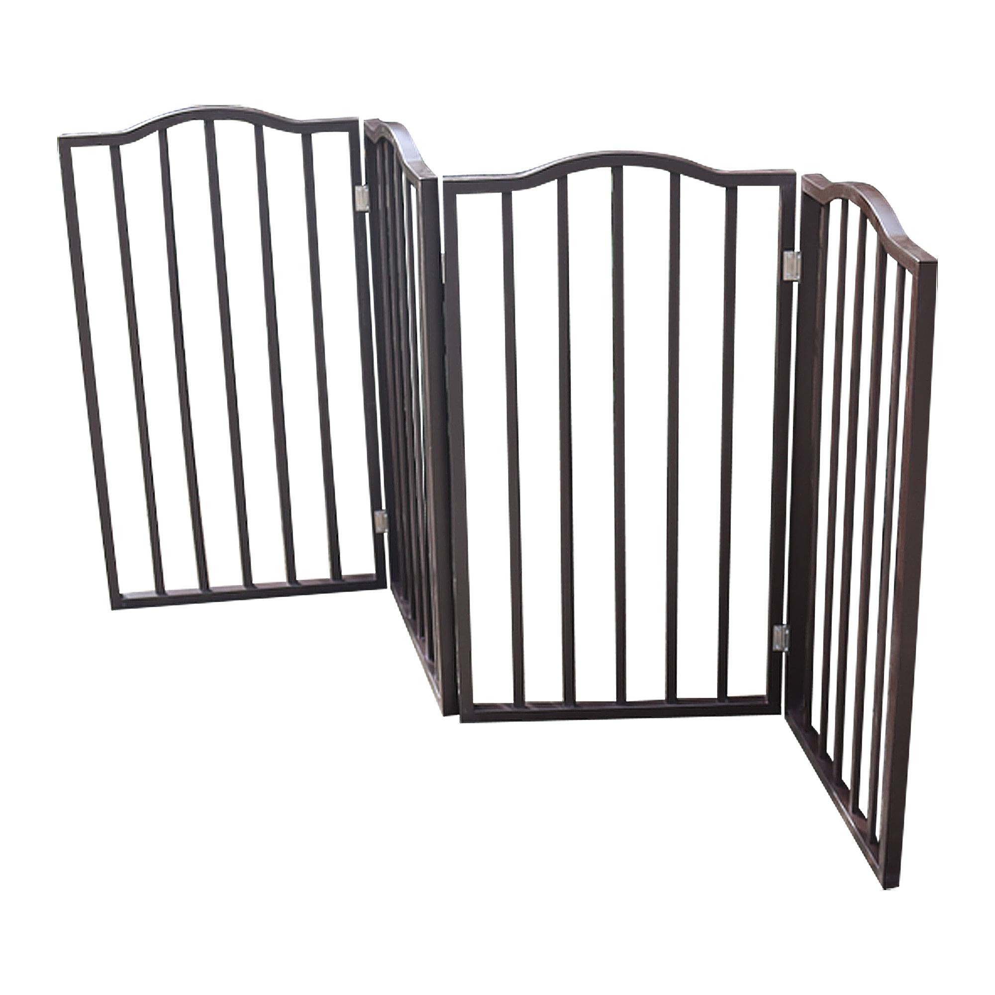 Arc Wooden Folding Pet Gate for Doorways and Stairs