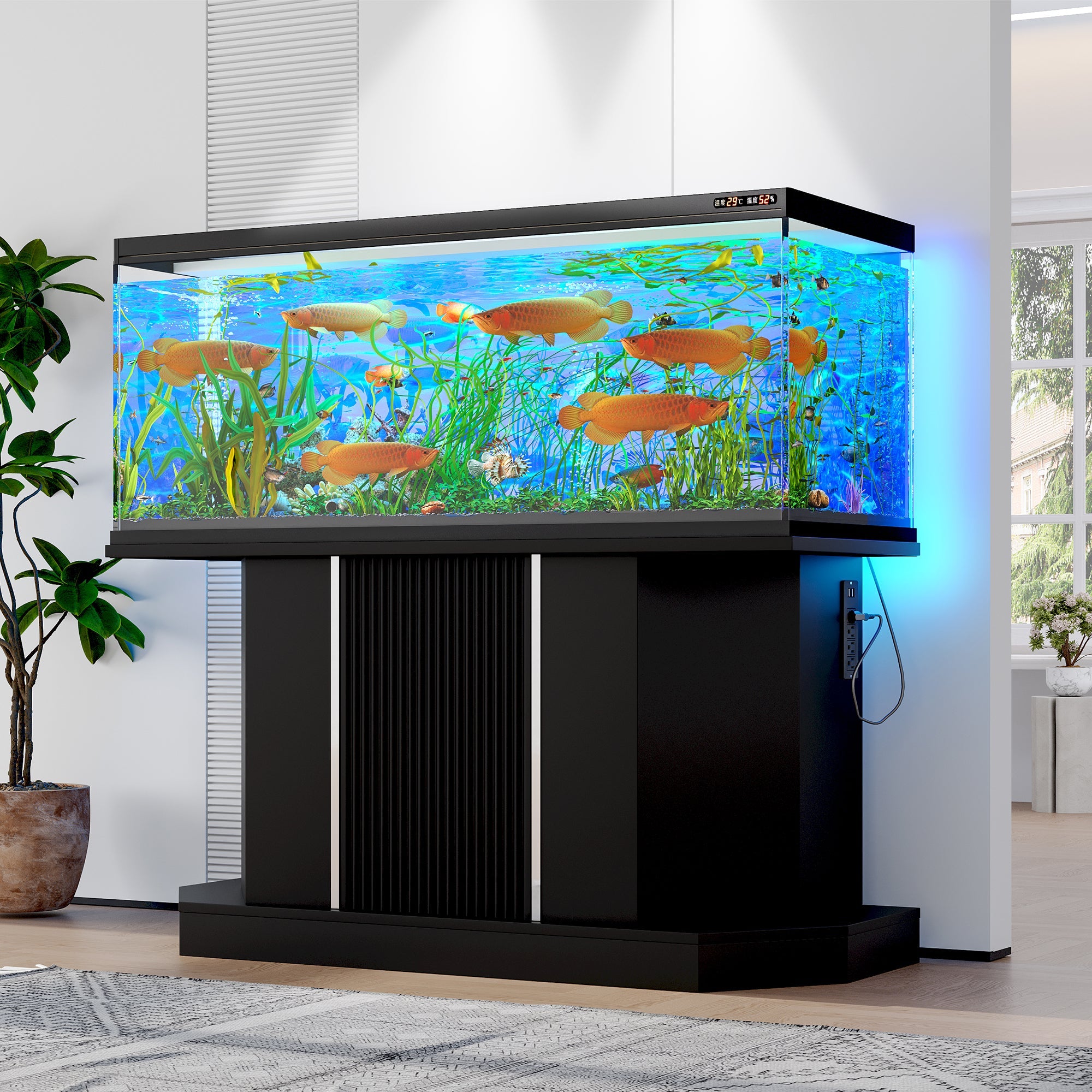 Modern Aquarium Stand, 55-75 Gallon, Power Outlet