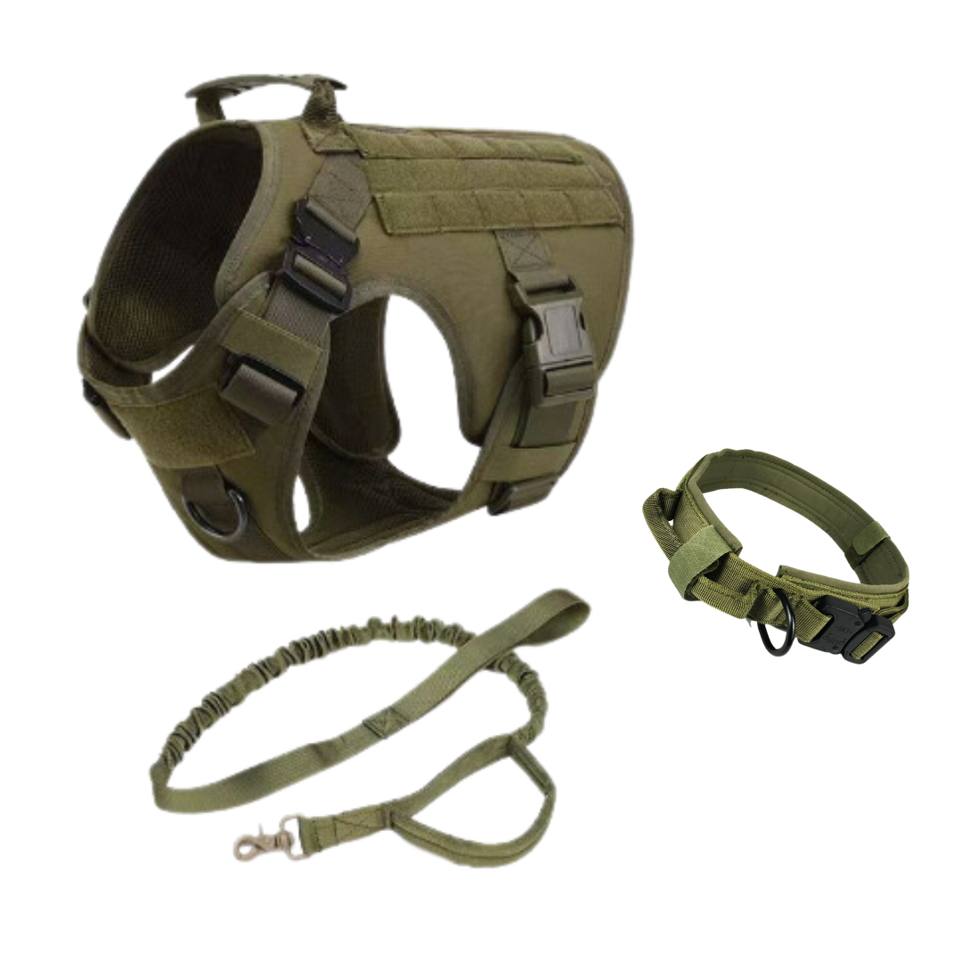 Tactical Canine Harness, Collar, and Leash Set