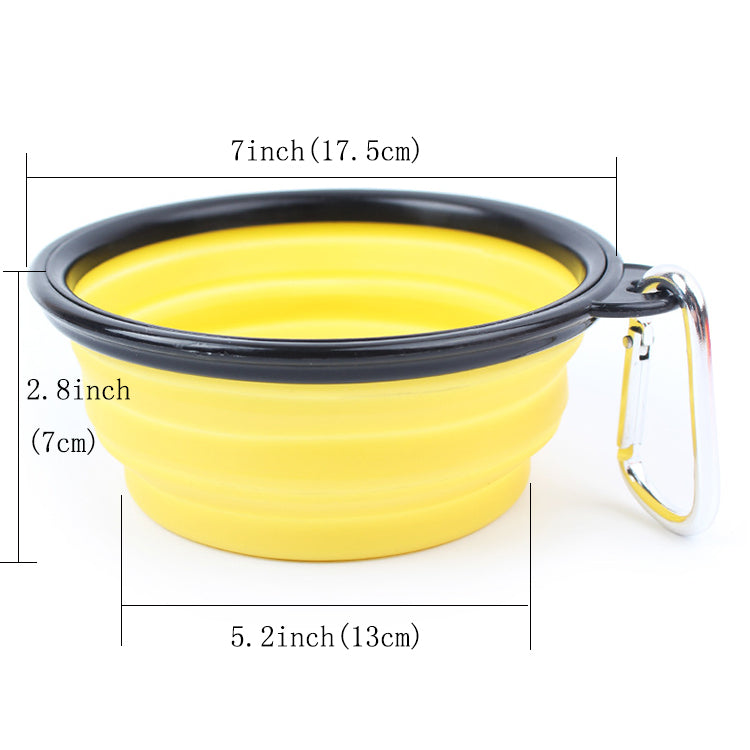 Collapsible Silicone Travel Pet Bowl, 1000ml