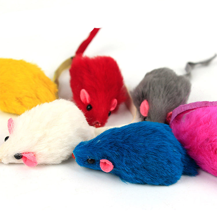 10-Piece Plush Mouse Cat Toy Set