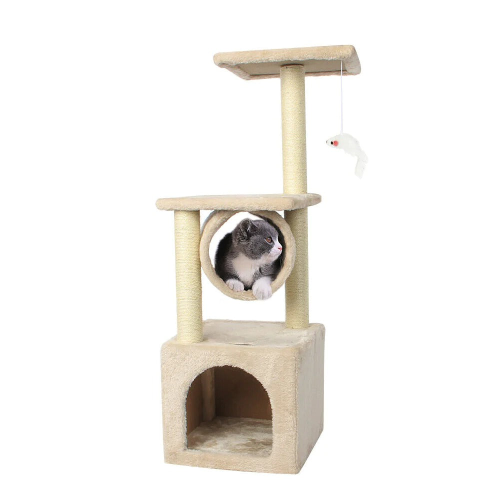 Elevated Cat Tower with Integrated Play