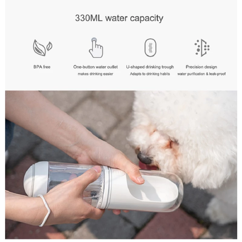 Outdoor Travel Pet Water Dispenser, 330ml