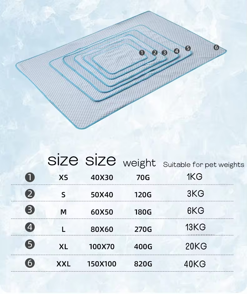 Ice Silk Breathable Pet Cooling Mat