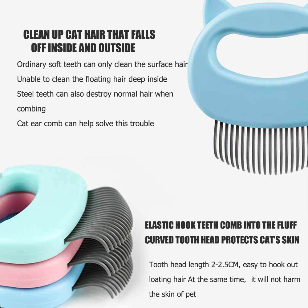 Cat Grooming Massage Brush in Blue, Pink, or Green