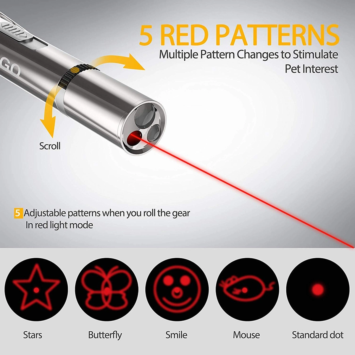 Interactive Pet Chase Exerciser with 7 Modes