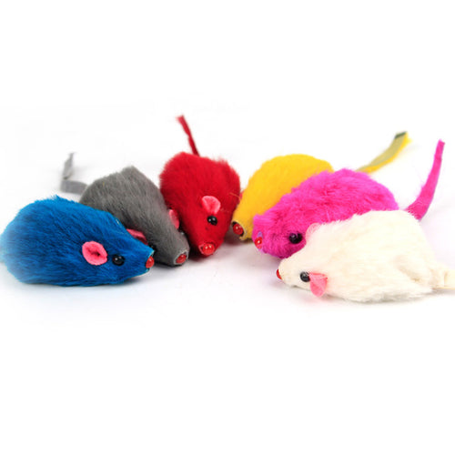 10-Piece Plush Mouse Cat Toy Set
