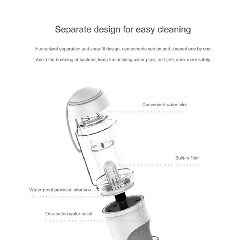 Outdoor Travel Pet Water Dispenser, 330ml