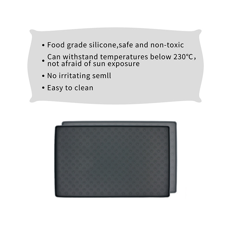 Non-Slip Waterproof Pet Food Mat, 4 Colors
